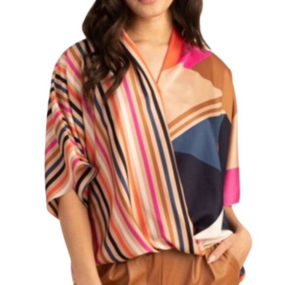Trina Turk Striped/Patterned Blouse - Picture 1 of 2